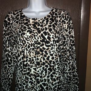 Cable & Gauge Black Animal Cardigan Sweater (L/G)